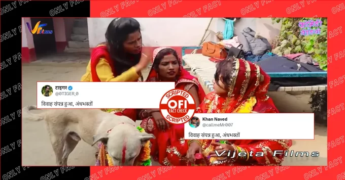 महिला और कुत्ते की शादी का वीडियो स्क्रिप्टेड है